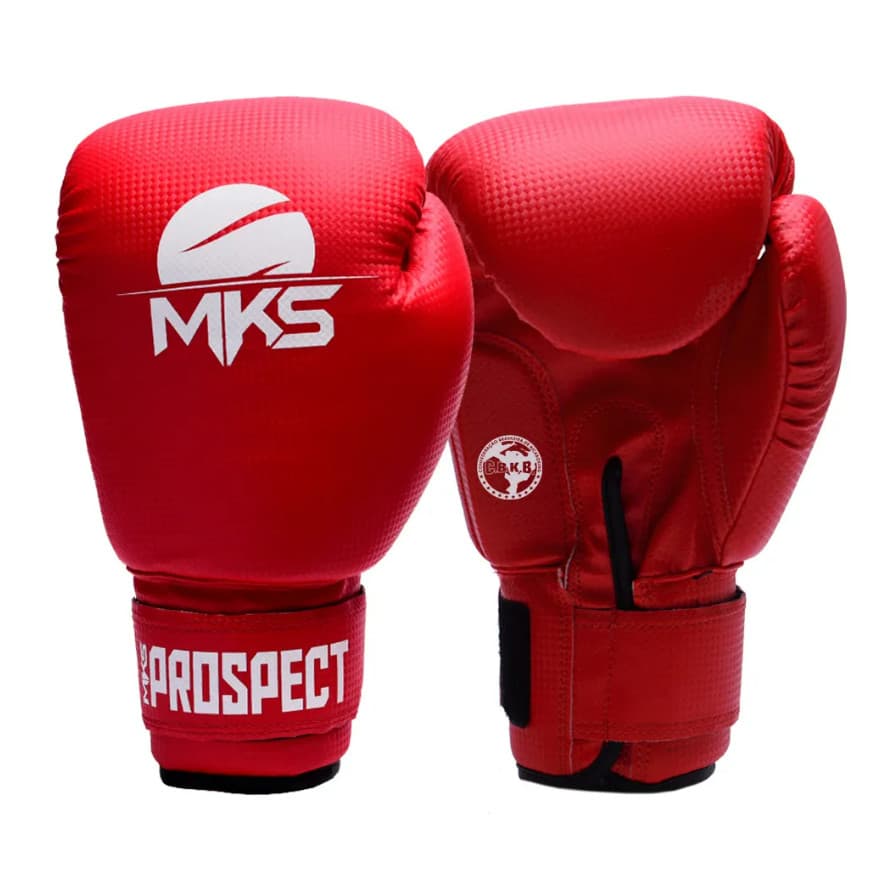 Luva Boxe Vermelha Kickboxing Muay Thai MMA MKS Prospect