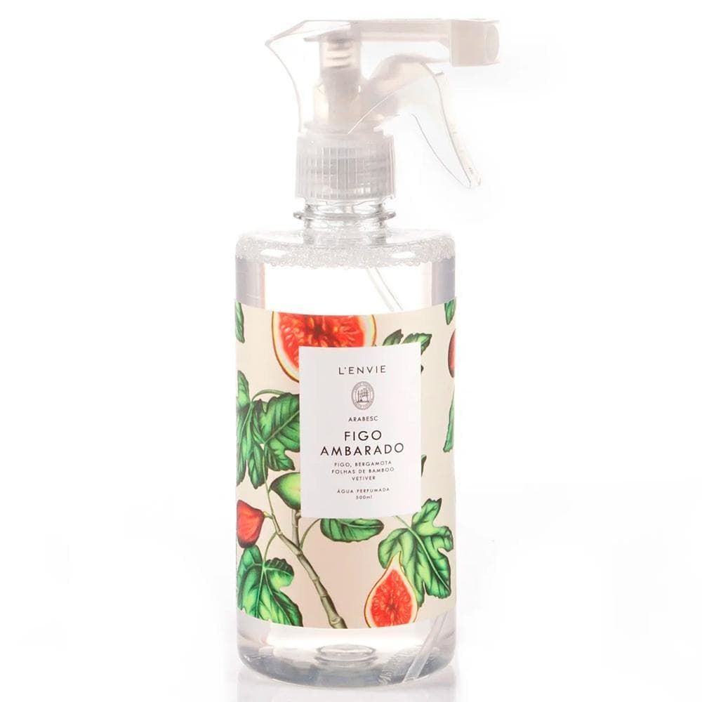 Água Perfumada Lenvie Figo Ambarado Arabesc 500ml Ideal para Tecidos e Ambientes