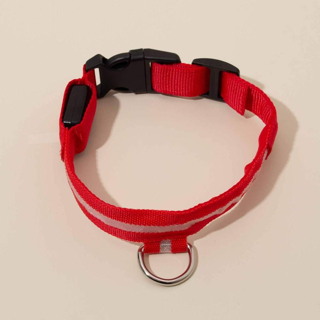 Coleira Para Cachorro Com Led Vermelha  -