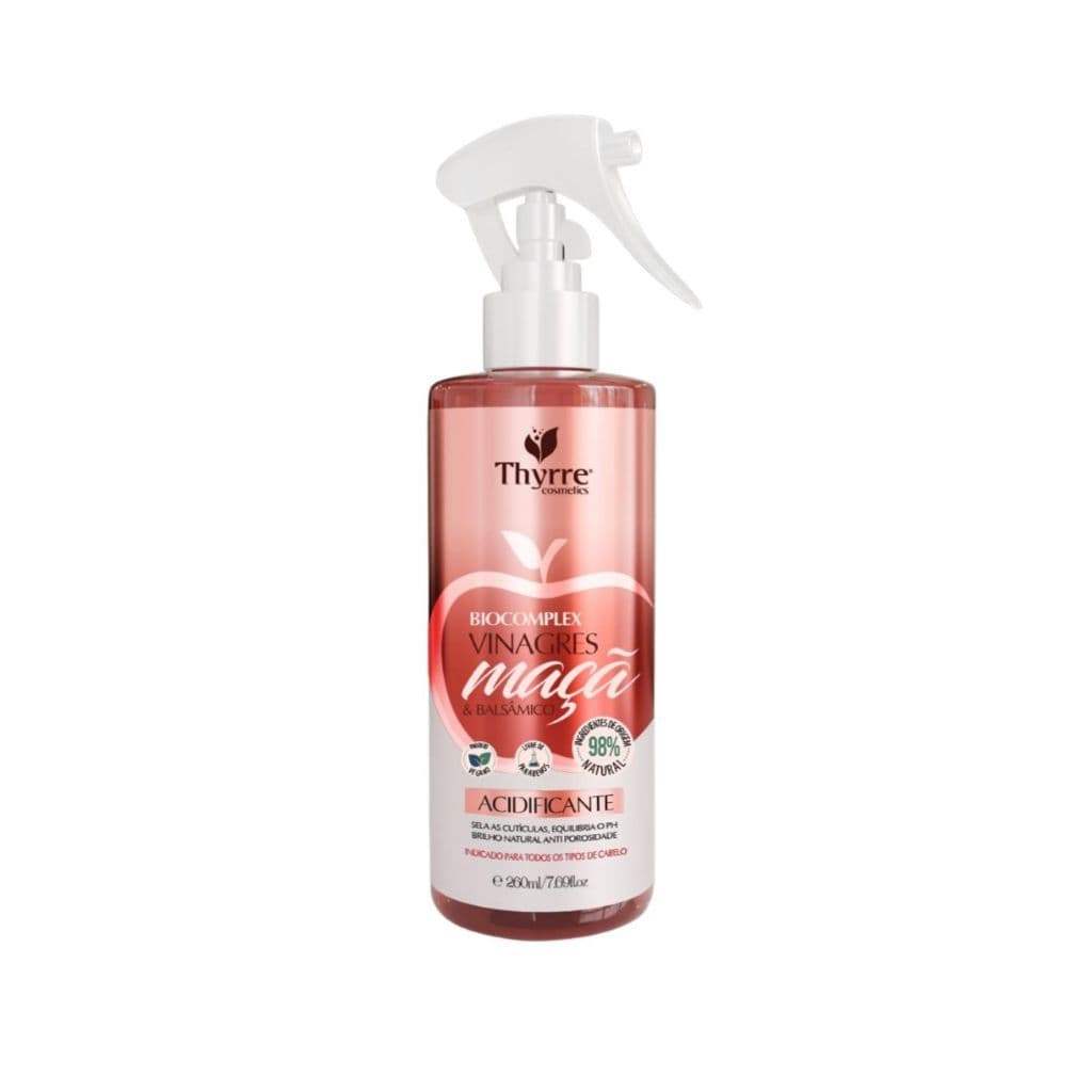 Vinagre Capilar Biocomplex 260ml Acidificante Maçã & Balsâmico pH Equilibrado Thyrre Cosmetics