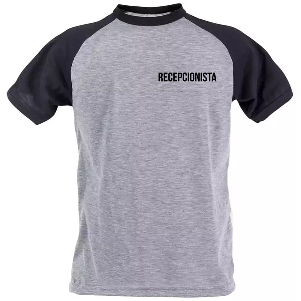Camiseta recepcionista personalizado recepção uniforme