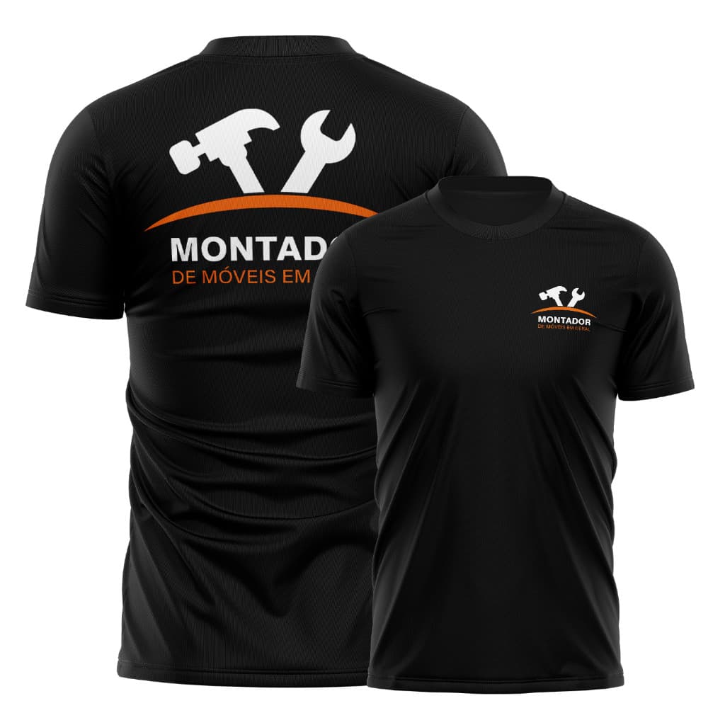 viniele apresenta camiseta 100% algodão CAMISETA  Camiseta Uniforme Montador de Móveis Profissional Confortável