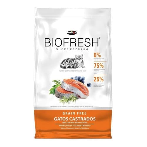 Ração Biofresh Gatos Adulto Castrado Sabor Frango 1,5kg