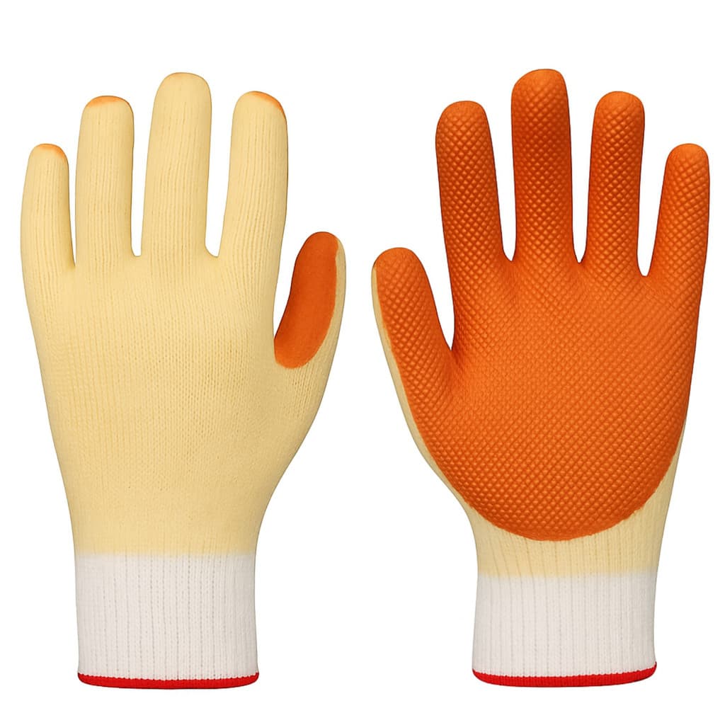 10 Pares Luva Emborrachada EPI Rubber Resistente Vulcanizado Proteção Segurança Antiderrapante