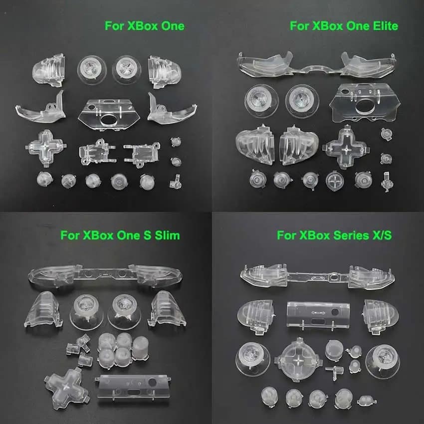 1 Conjunto De Botões Transparentes , Kit De Substituição Para Xbox One/S Slim/Elite Controlador LB RB Pára-Choques Botão