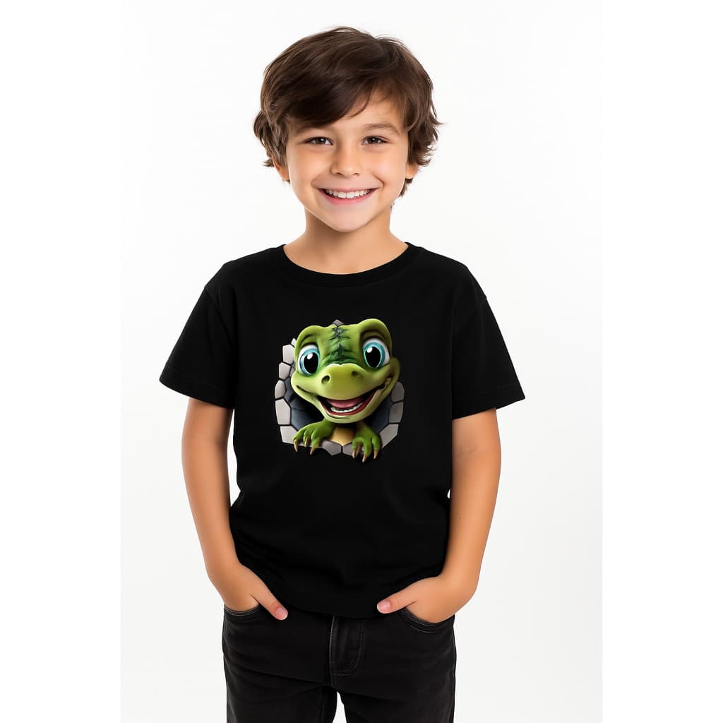 Camiseta Infantil Dino – Estampa Divertida de Dinossauro para Pequenos Fãs!