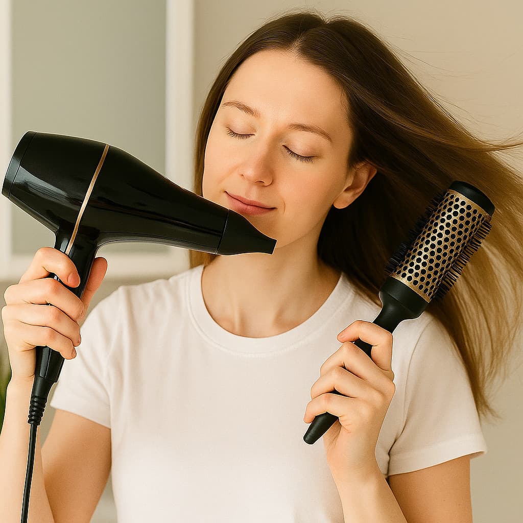 Secador De Cabelo Profissional 1800W 127V Com 2 Níveis De Temperatura Seca Rápido Cabeleireiro
