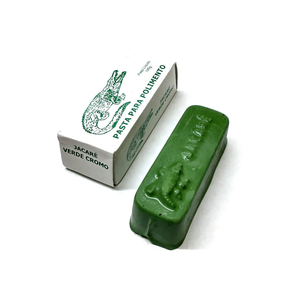 Pasta Verde Polimento E Afiação 145g Original Jacaré Ourives Massa de polir e tirar riscos