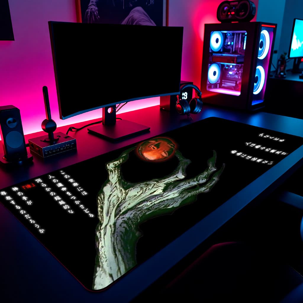 Mouse Pad Berserk Behelit Gamer 65x30cm / 80x40cm / 90x50cm / 120x60cm / Borda Costurada