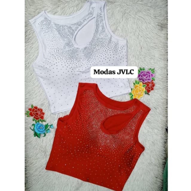 Blusa Feminino Com Brilho Pedraria Strass Recorte Moderno Festa Balada Moda Confortavel Black Friday Tik Tok