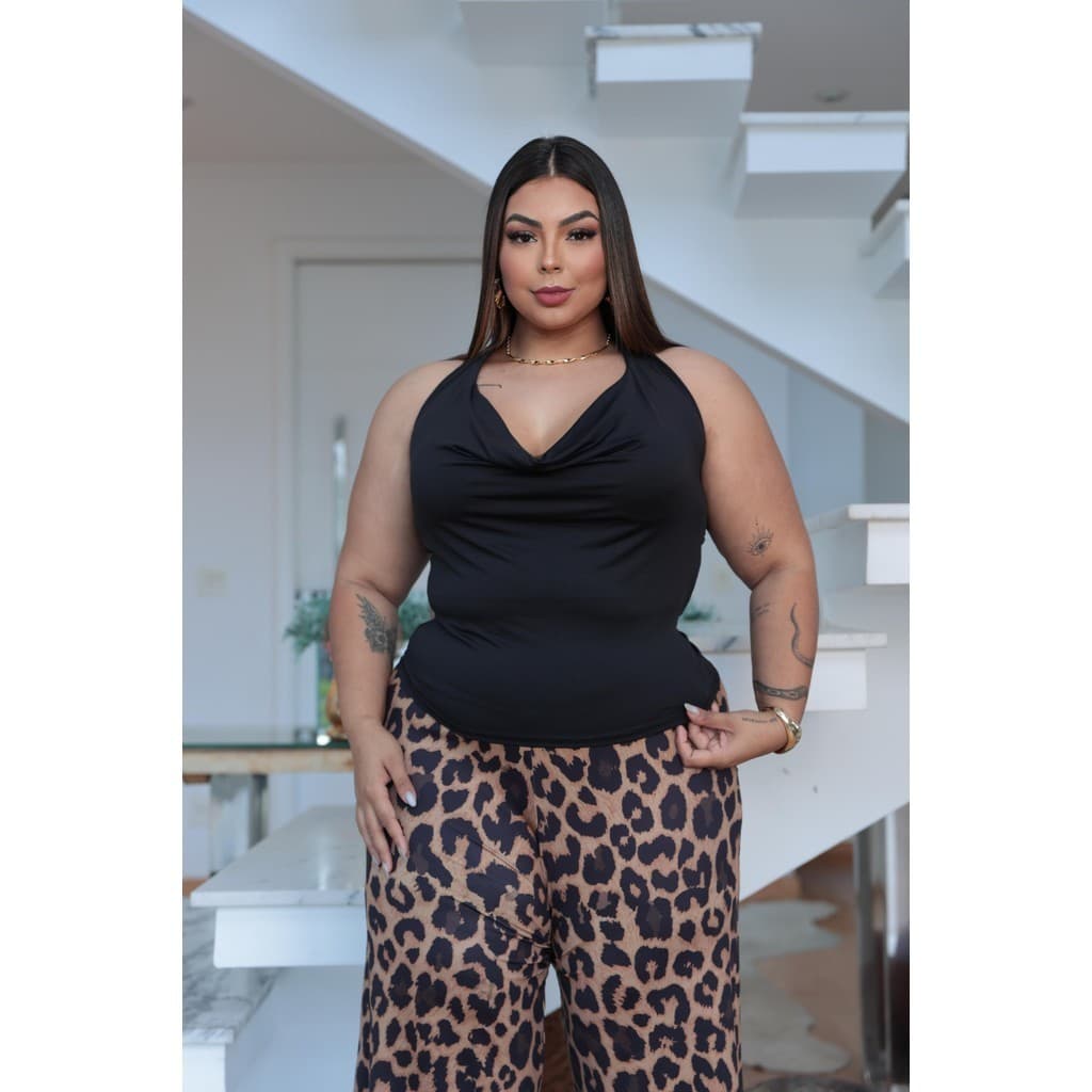 Kit Blusas Feminina Frente Única Decote Degagê Plus Size