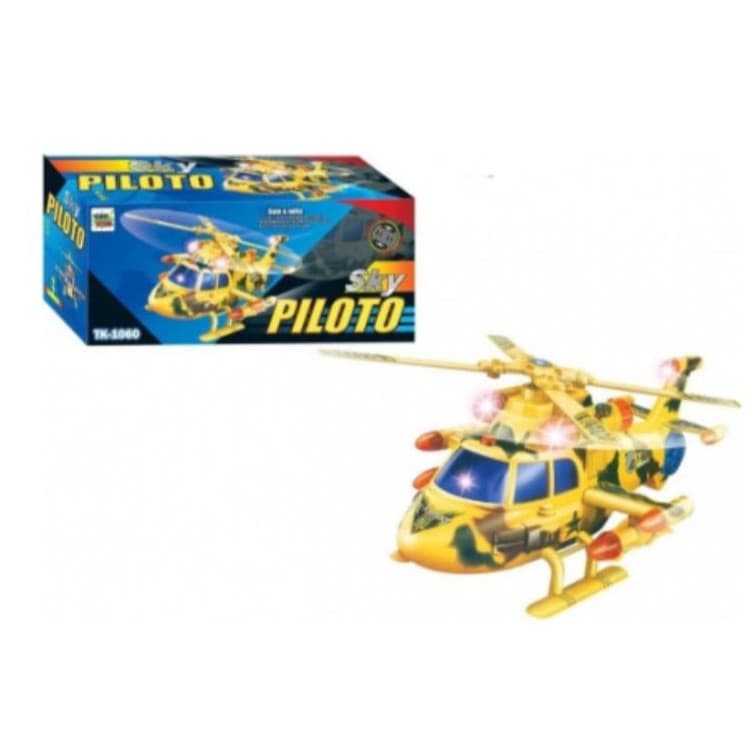 Helicóptero de Brinquedo Com Luz e Som Bate e Volta Sky Piloto