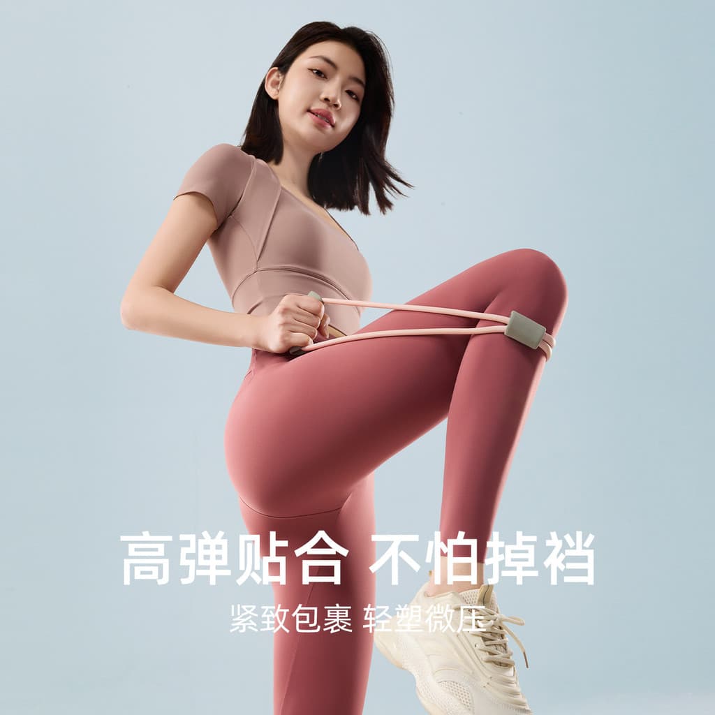 Calças de Yoga de bolso transfronteiriço verão mais magro olhar tubarão calças mulheres podem usar Leggings exteriores f