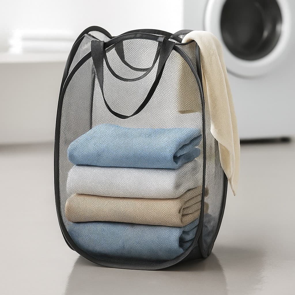 Cesto Flexível De Roupa Suja 40x40x70cm Prático Fácil Grande