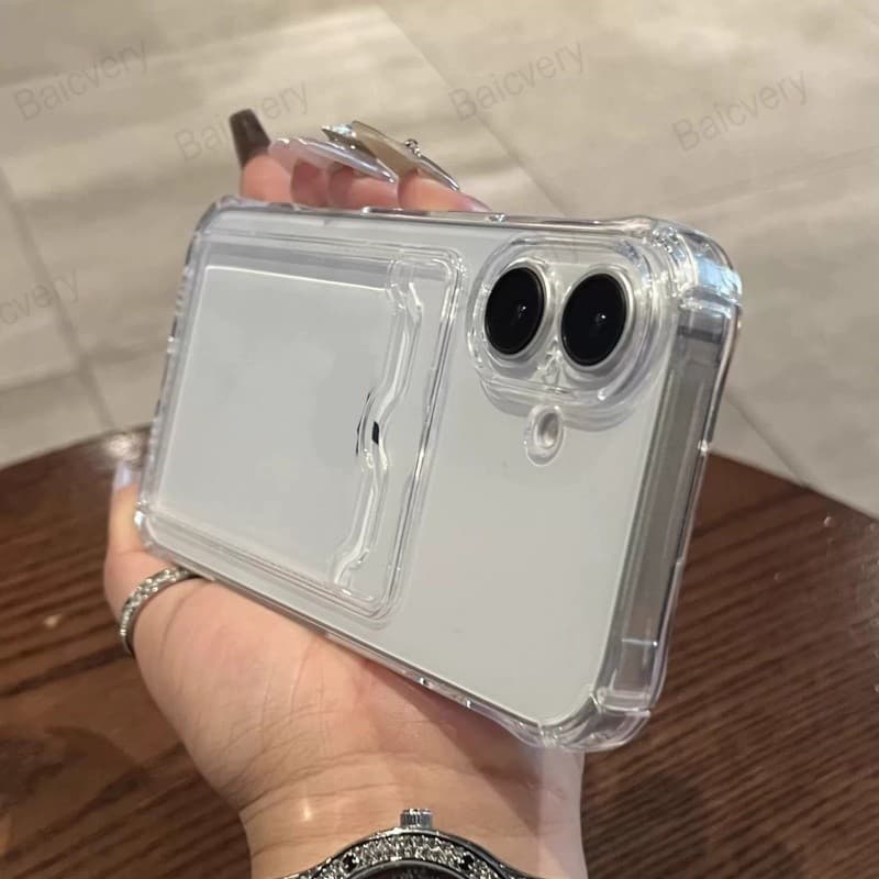 Invólucro Para Tecno Spark GO 2 KM4 POP 10 Infinix Smart 10 X6725 Transparente Escudo Cartão Clipe Bolso Capa Traseira