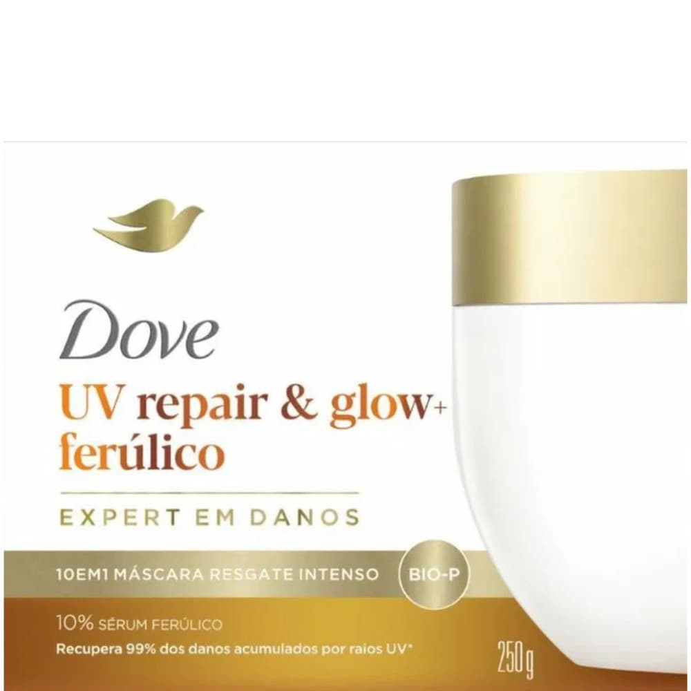 Máscara Dove UV Repair e Glow+ Ferúlico Expert em Danos 250G