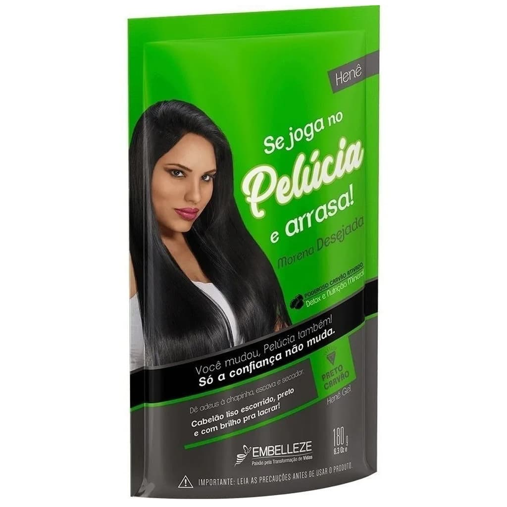 Henê Pelúcia Morena Desejada Pouch 180g Carvão