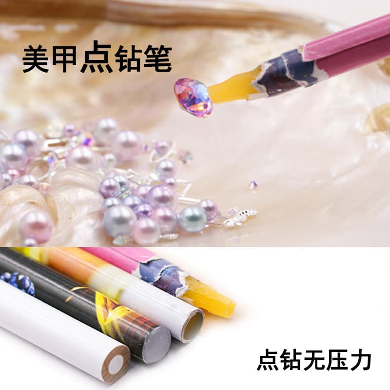 Estilo japonês ponto diamante caneta ferramenta de manicure caneta especial sucção diamante branco lápis beleza manicure