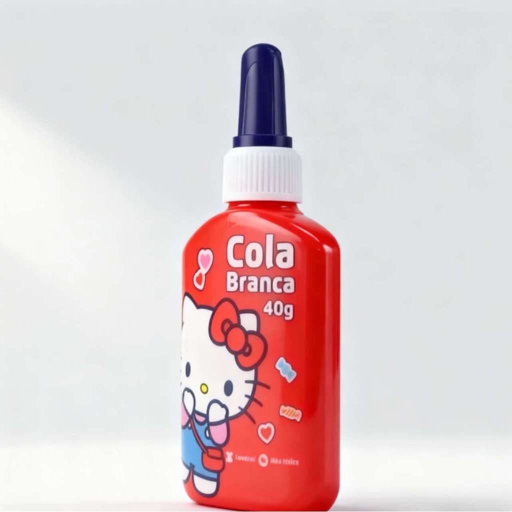 Leo&Leo Cola Branca Liquida Hello Kitty (10494) - Ideal para Projetos Manuais e Fãs de Hello Kitty