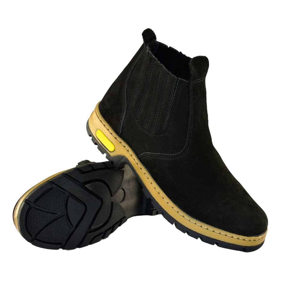 Bota Botina Masculina Cat Tratorada Baixa Couro Resitente