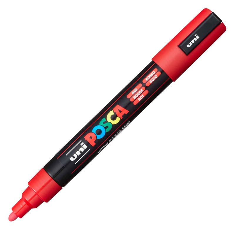 Caneta Uni Ball Posca Pc-5M Vermelha
