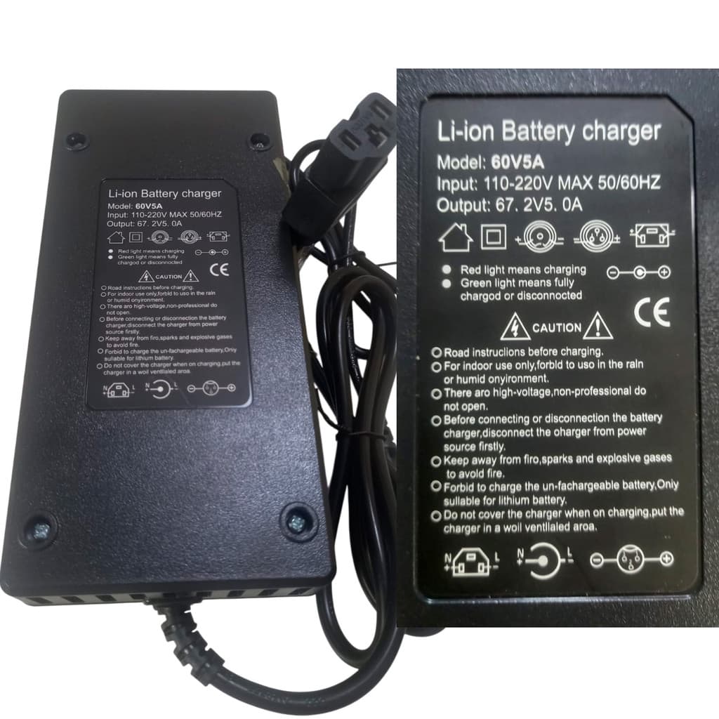 Fonte Carregador 67.2v 2a 60v5a Bivolt Para Scooter Elétrica