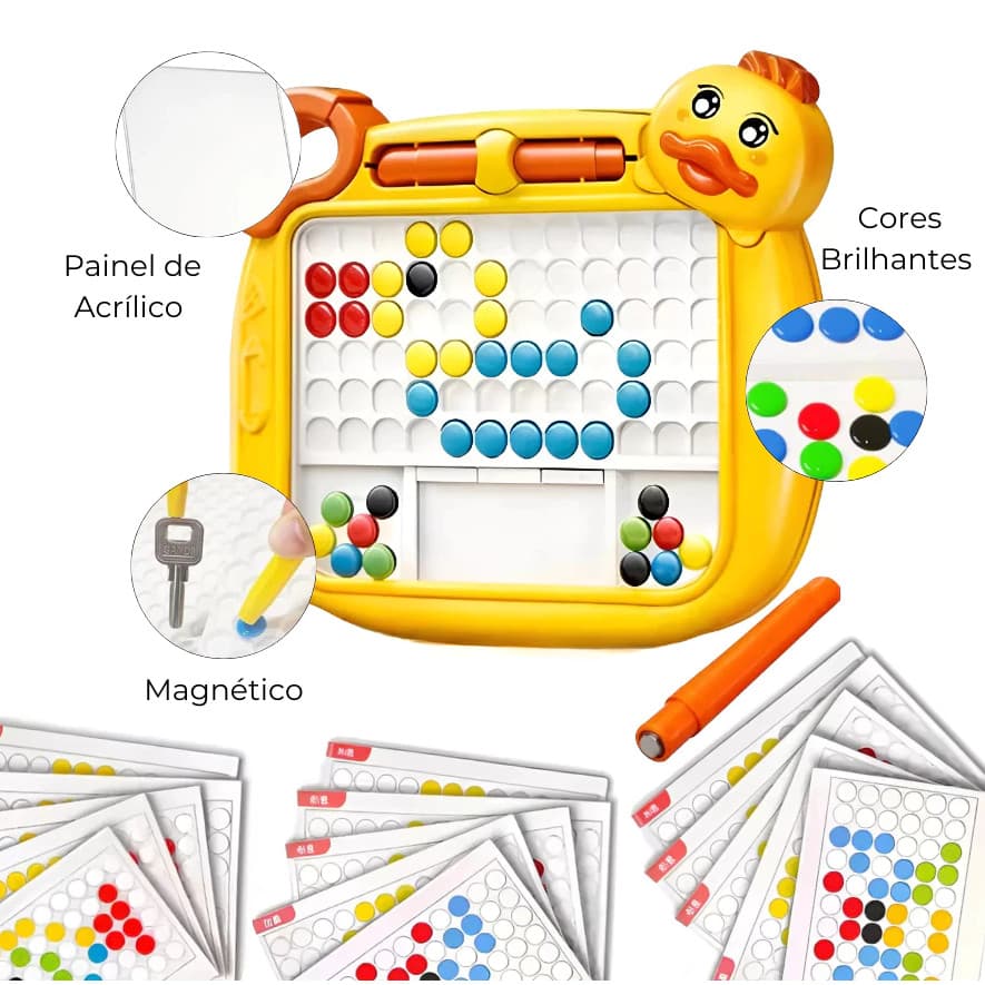 Lousa Prancheta Magnética Patinho Educativo Brinquedo Infantil