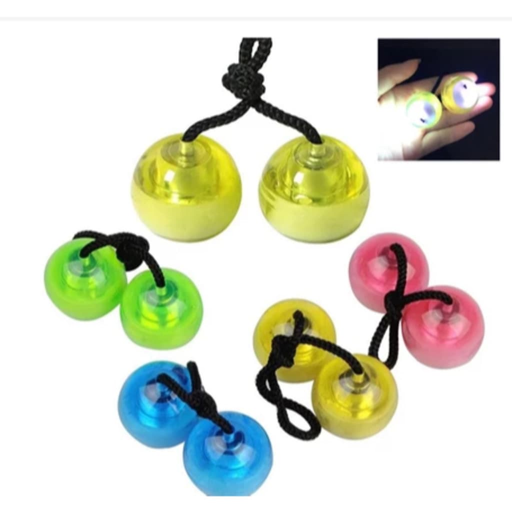 Thumb Chucks Finger Balls Yoyo De Dedo Com Luz Led-LC