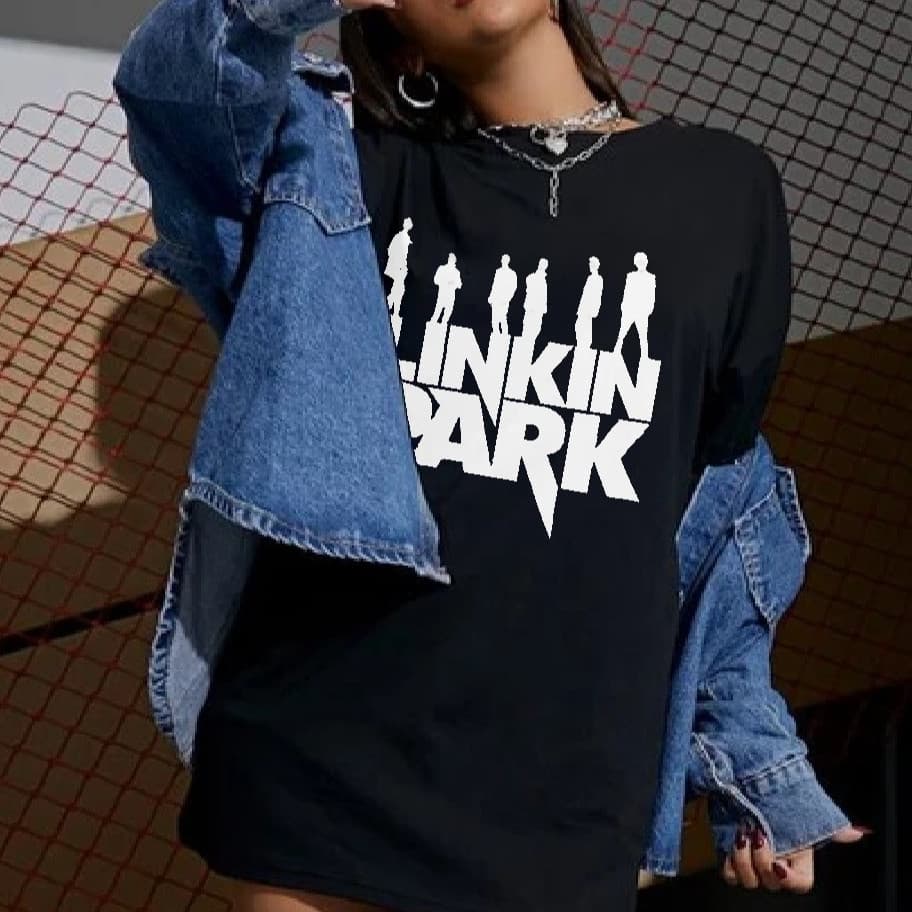 2026 Nova Camiseta Masculino Feminino Oversized Linkin Park      Estampa Gráfica Moda