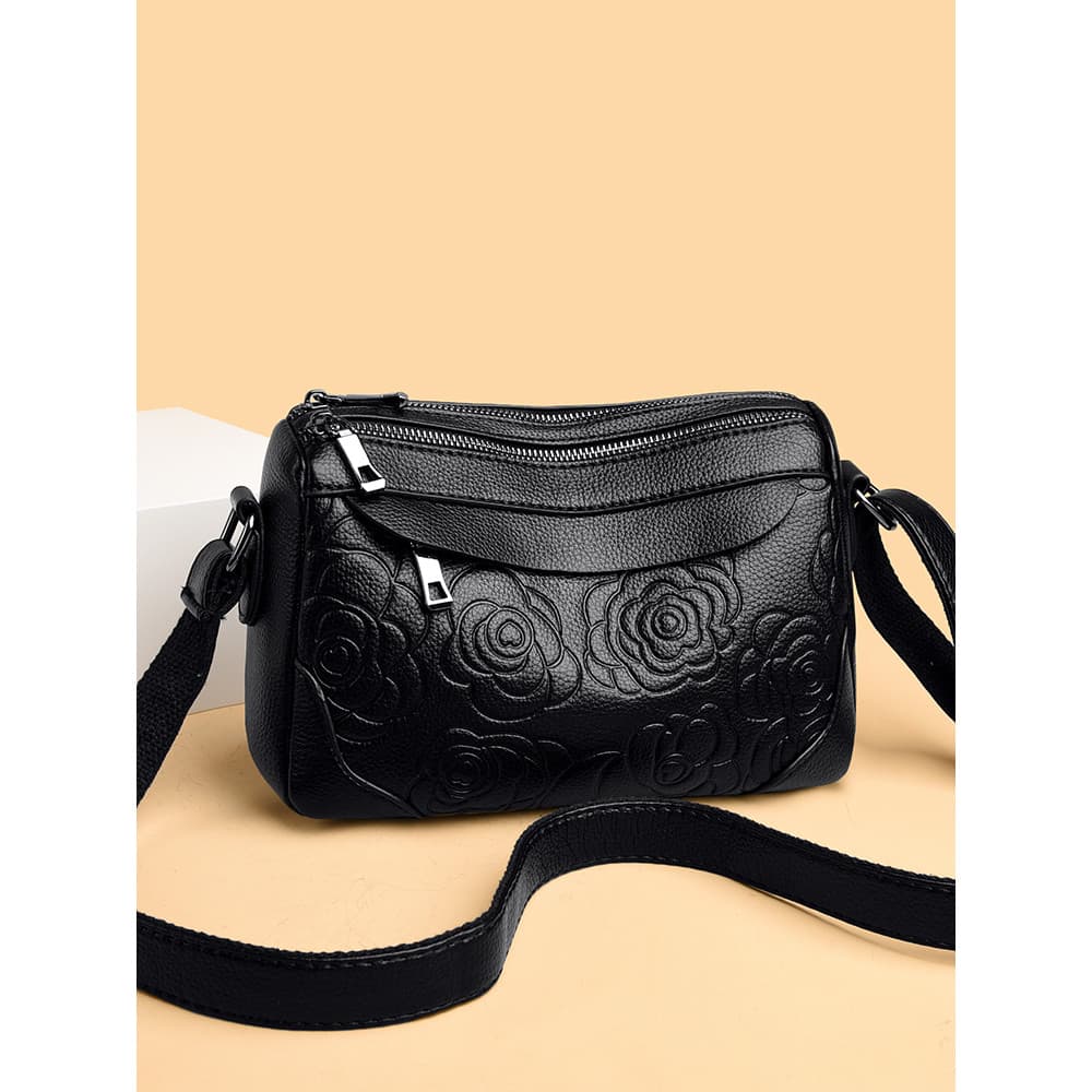 Bolsa de couro genuíno genuíno feminina 2025 novo estilo grande capacidade Multi-camada de couro macio bolsa feminina de
