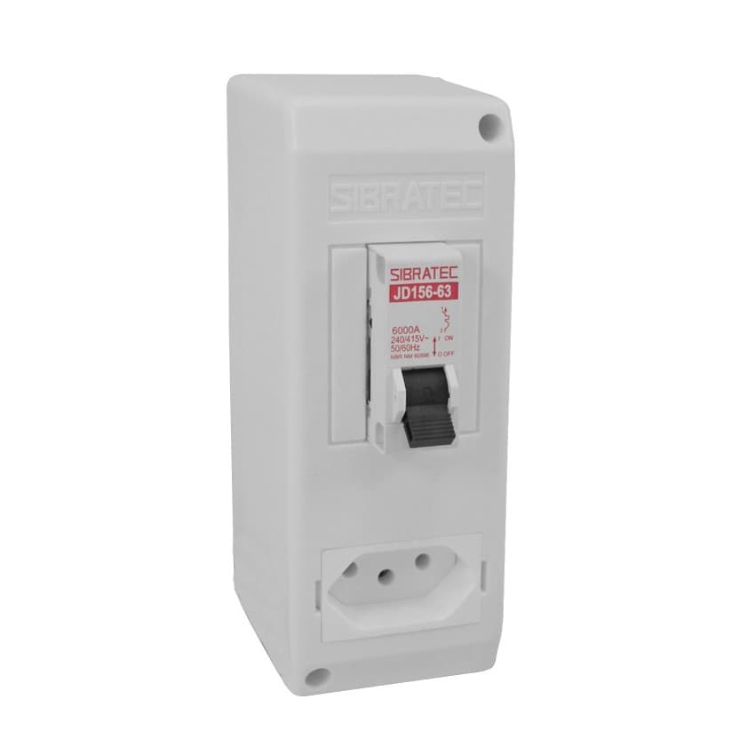 Caixa de Sobrepor p/Ar Condicionado Disjuntor + Tomada 20A