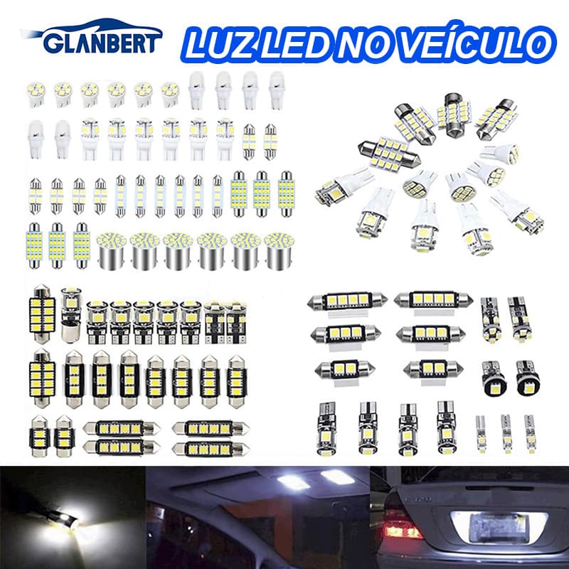 42/28/23/13 Pçs Interior Do Carro LED Domo Porta Placa De Matrícula T10 Lâmpadas Kit De Luz Interna led para carro
