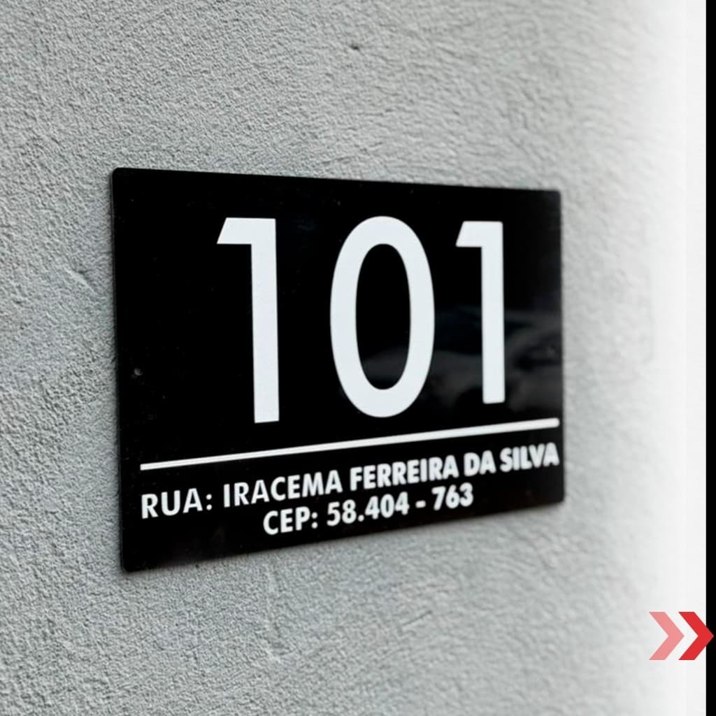Placa produzida em ACM  Números para Casa, Loja, Empresa, Galpão, Residencial personalizado.