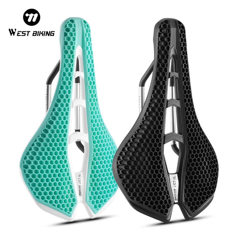 WEST BIKING Selim De Bicicleta 3D Impresso Favo De Mel Sela Ultraleve Confortável Respirável MTB Cascalho Estrada Equitação S