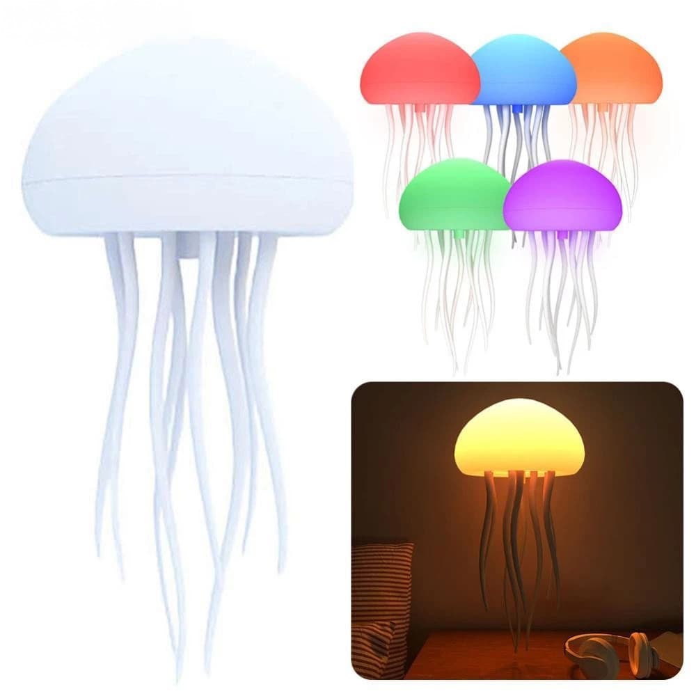 Lâmpada De Água-Viva Dançante Mesa De Mudança Luz Noturna De Cor Atmosfera Aniversário