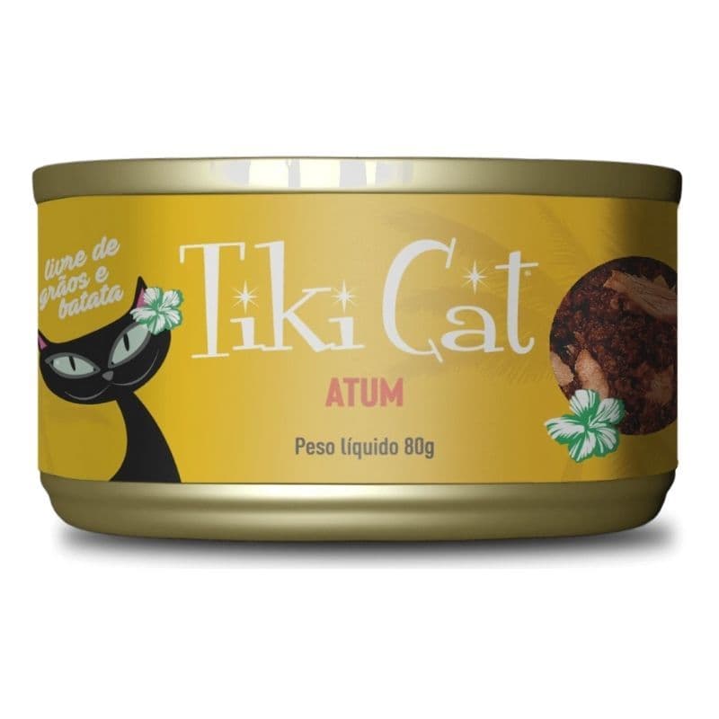Tiki Cat Alimento Úmido Para Gatos Sabor Atum em Caldo 80g