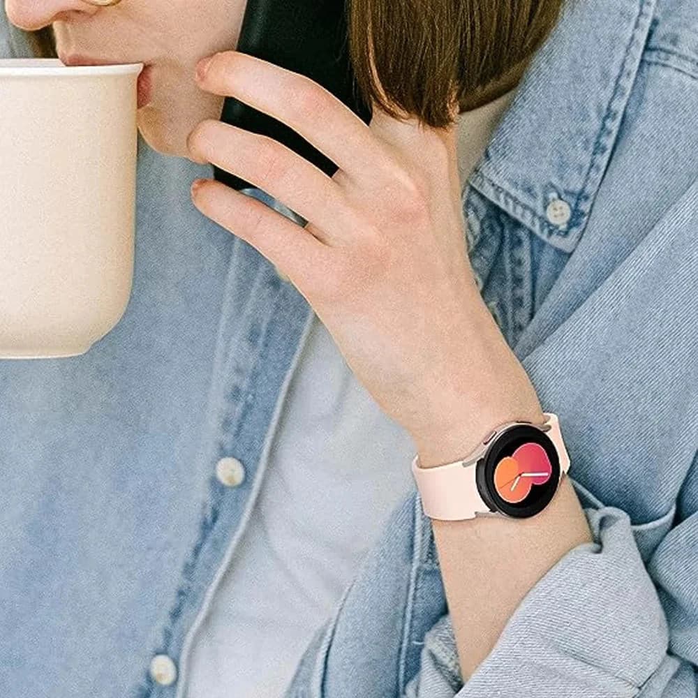 Pulseira Para Samsung Galaxy Watch 7 40mm 44mm Rosa-claro 2.5 Cm
