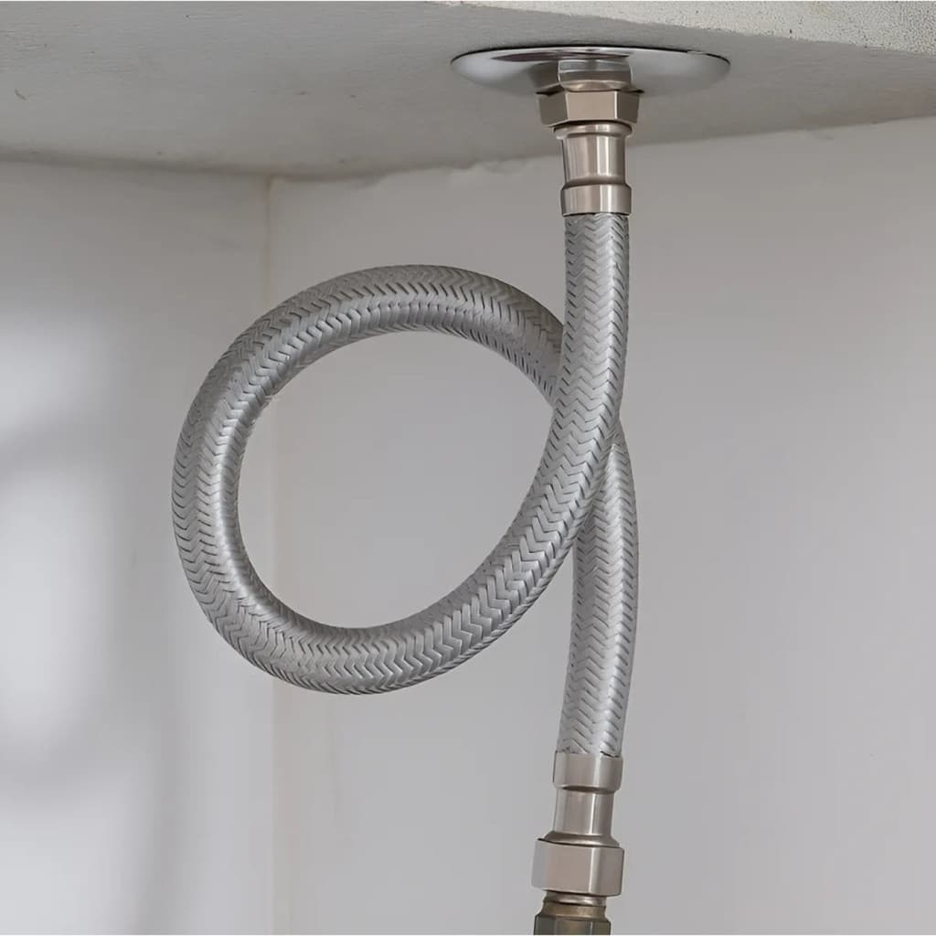 Engate Flexivel 60Cm Rapido Mangueira Rabicho Trançado Inox