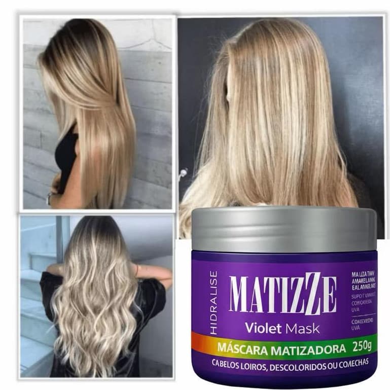 Máscara Matizadora HIDRALISE Ultra Rápida 03 minutos Cabelos Loiros Matizze Violet  Loiro Platinado