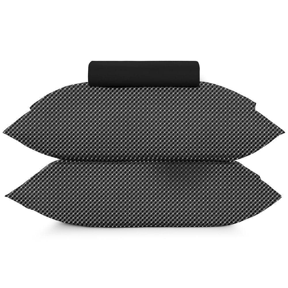 Jogo de Cama Casal 3 Peças Altenburg Toque Acetinado Slim Preto