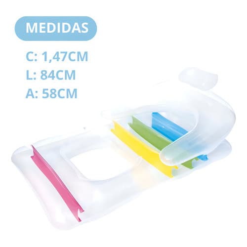 Boia Colchão Inflável Fashion Lounge 1,90m X 71cm - Mor Cor Transparente