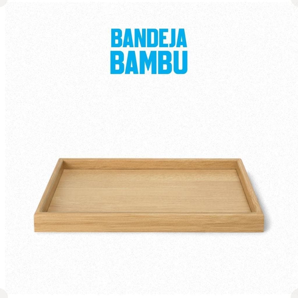 Bandeja De Servir Bambu Western Home 20x30Cm Elegante Natural Durável Cozinha Decoração Mesa
