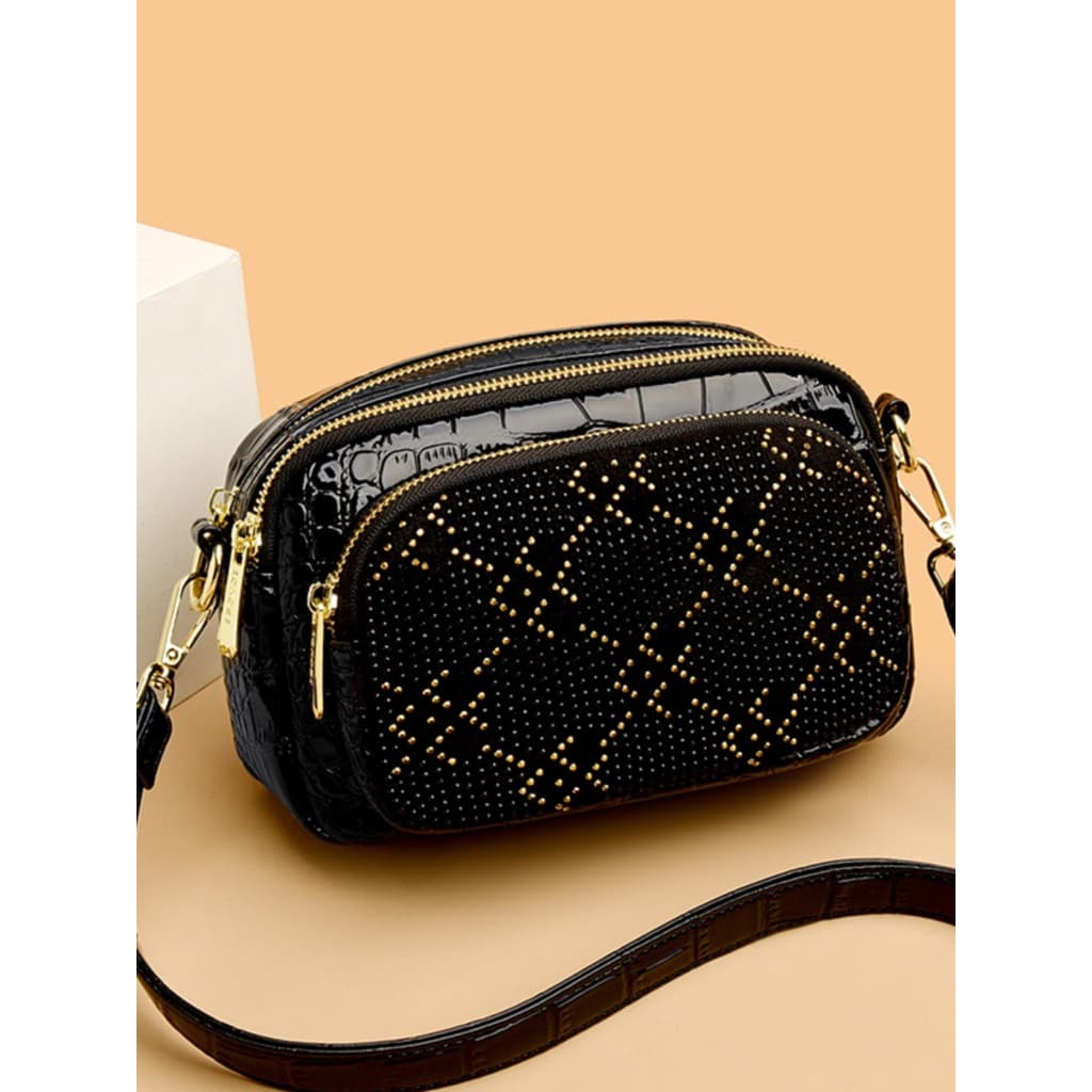 Bolsa Popular deste ano feminina 2025 novo estilo moda pequena bolsa de couro genuíno High-End bolsa mensageiro All-Matc