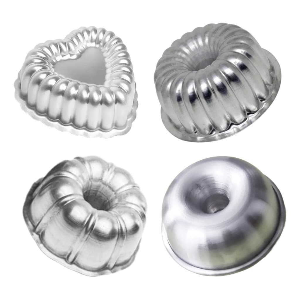 Kit Formas Bolo Premium 4un. Modelos Decorativos 13x6cm caração gomado , Suiça 1 , Suiça 2 , Arredondada