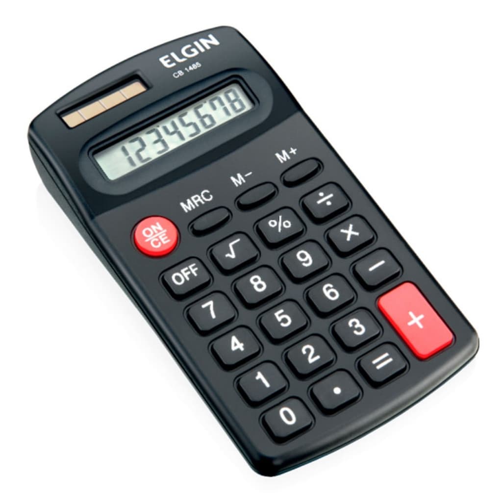 Calculadora De Bolso 8 Digitos Solar Cb-1485 Elgin [F108]