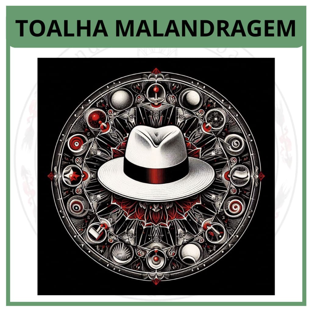 Toalha para Jogo de Tarot 0,70x0,70cm Malandragem