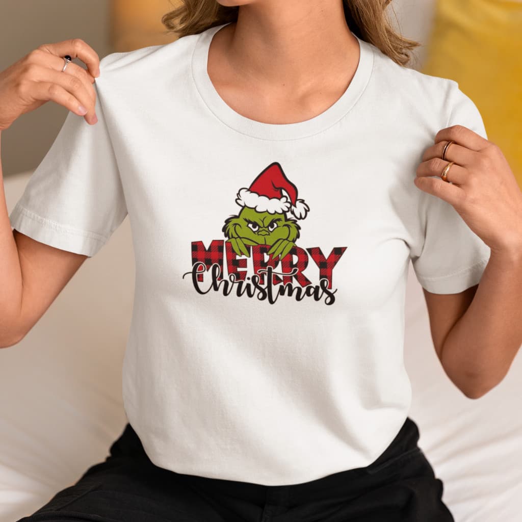 Camiseta Natal Merry Christmas Grinch  Perfeita para o Natal Ideal para Confraternização