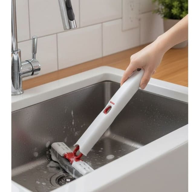 Mini Mop Esfregão Portátil Dobrável Limpeza Cozinha Banheiro