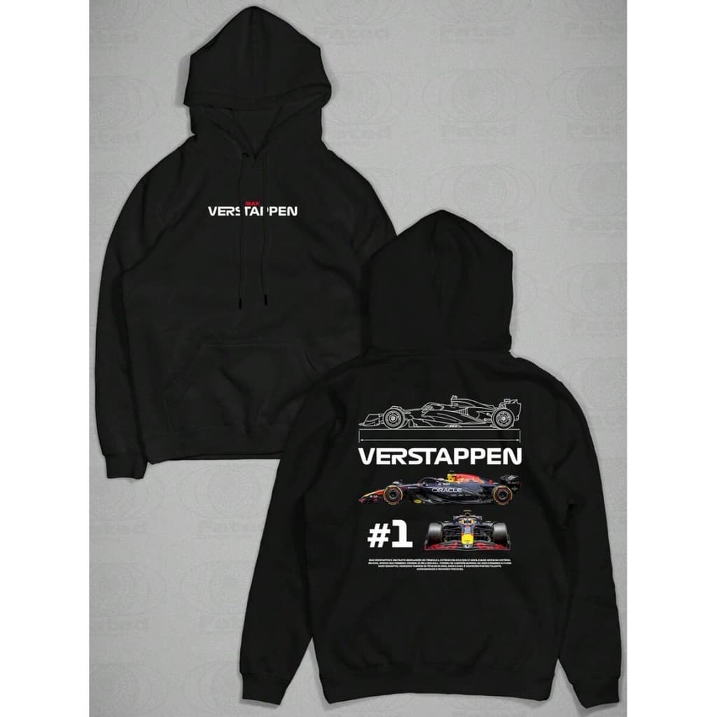Blusa De Frio Moletom Canguru Max Verstappen Two cars #1 2025 Red Bull Racing Formula 1