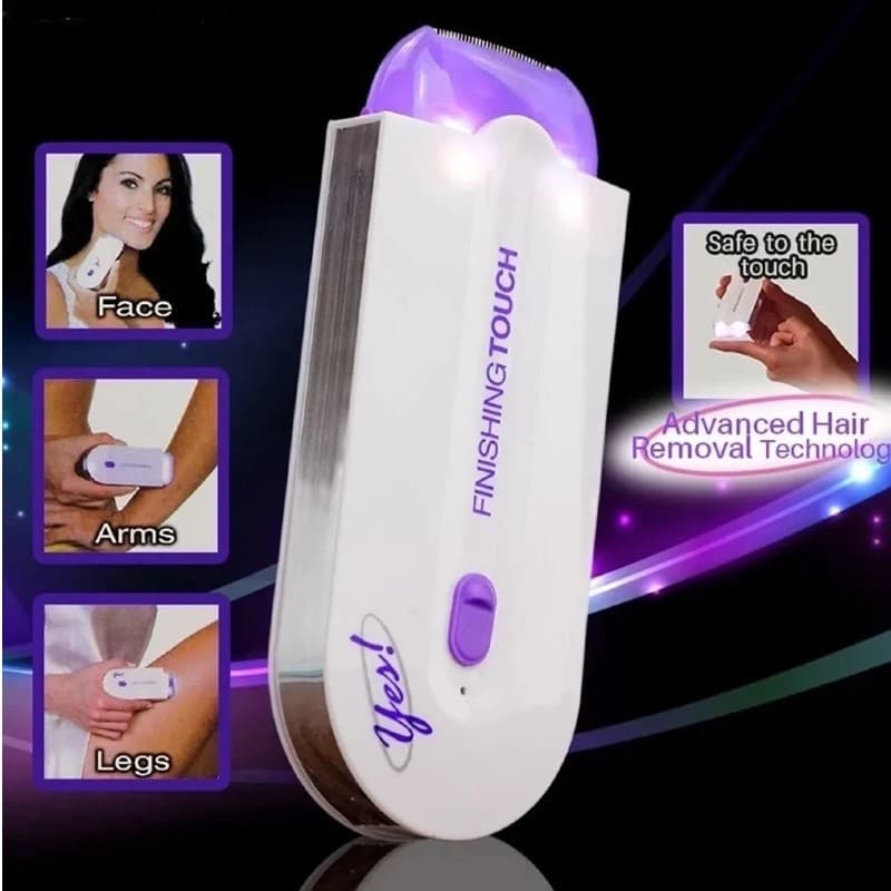 Depilador Elétrico Recarregável Feminino com Luz LED, Portátil para Rosto, Pernas e Axilas
